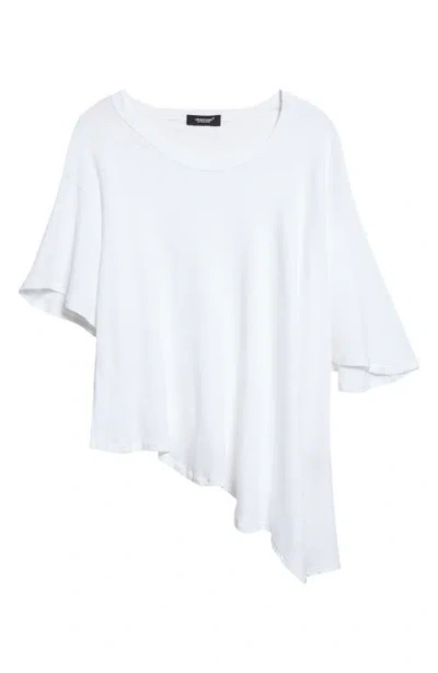 Undercover Asymmetric Hem Languid Cotton T-shirt In White