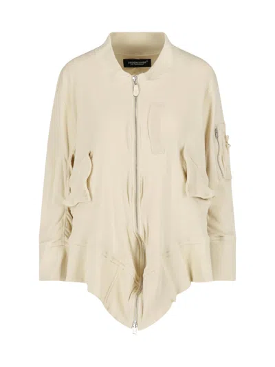 Undercover Asymmetrical Bomber Jacket In Nude