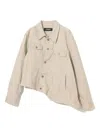 Undercover Asymmetrical Button-up Jacket In Neutral