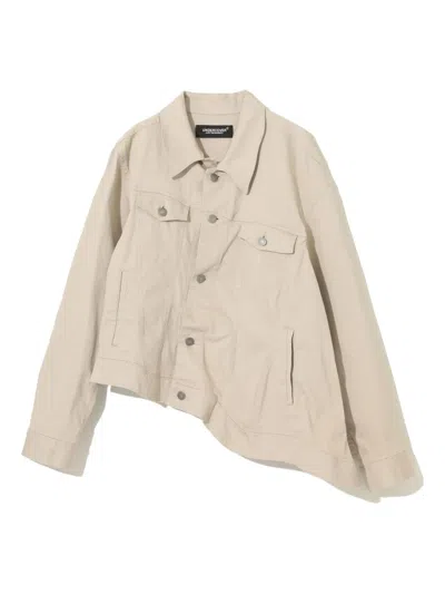 Undercover Asymmetrical Button-up Jacket In Neutral