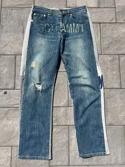 Pre-owned Undercover Aw02  Immadtoo Hybrid Denim In Blue