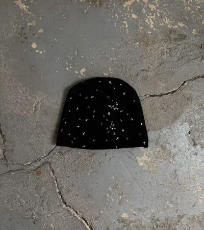 Pre-owned Undercover Aw02 “witches Cell Division” Cross Beanie In Black