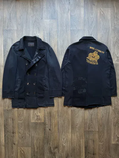 Pre-owned Undercover Aw03 Paper Doll Hybrid Peacoat In Blue