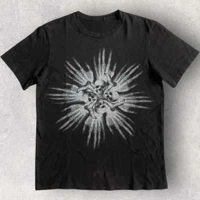 Pre-owned Undercover Aw03 Paper Doll Skull Tee In Black