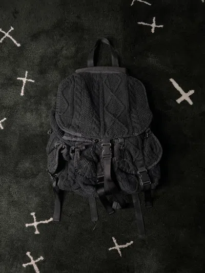 Pre-owned Undercover Aw04 - Modular Knit Military Backpack In Black