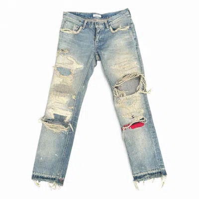 Pre-owned Undercover Aw04 “but Beautiful” Red Yarn Uc 68 Denim By Jun Takahashi