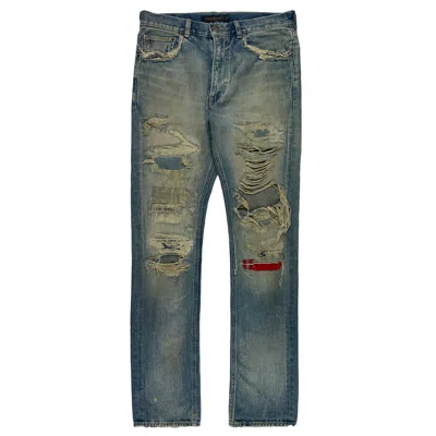 Pre-owned Undercover Aw04 Red Yarn 68 Jeans In Blue