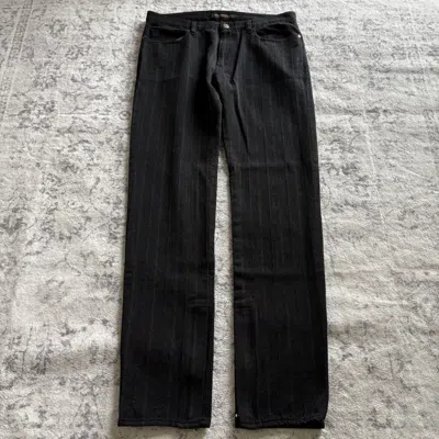 Pre-owned Undercover Aw05 Arts & Crafts Striped Wool Trousers | Size L In Black