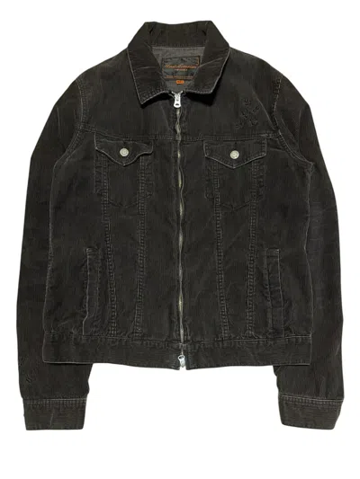 Pre-owned Undercover Aw06 “guru Guru”  Bug Corduroy Trucker Jacket In Brown