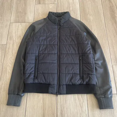 Pre-owned Undercover Aw07 Hybrid Nylon Padded Leather Sleeve Jacket