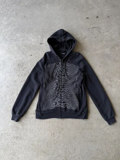 Pre-owned Undercover Aw09 Earmuff Maniac Joy Division Zip Up Hoodie In Black