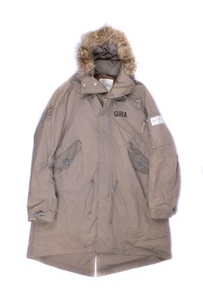 Pre-owned Undercover Aw10 Fur Gira Parka Tan In Sand