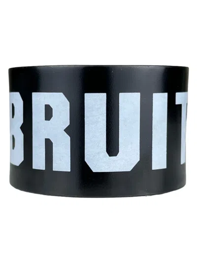 Pre-owned Undercover Aw13  Bruit Black Leather Buckled Bracelet