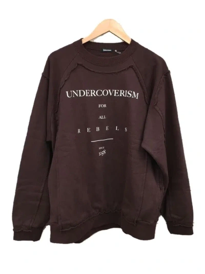 Pre-owned Undercover Aw22 Exposed Seam Panel Ism Crewneck Sweatshirt In Burgandy