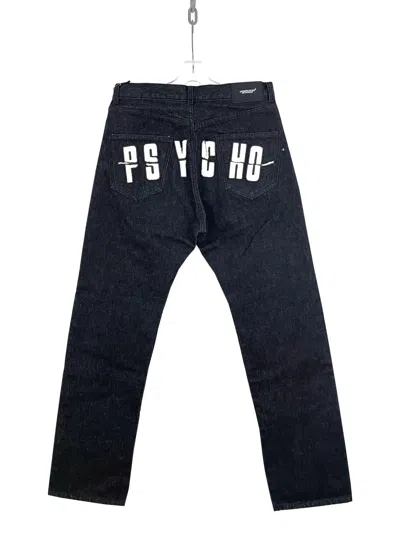Pre-owned Undercover Aw22 Psycho Denim In Black