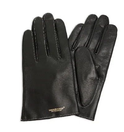 Pre-owned Undercover Aw23  Black Leather Gloves L