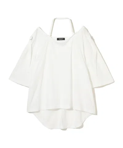 Undercover Backless Halter Top Detail T-shirt In Multi