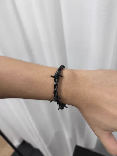 Pre-owned Undercover Barbed Wire Bracelet In Silver