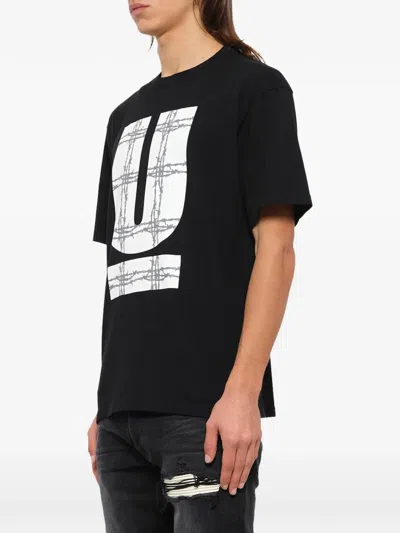 Undercover Barbed Wire Graphic T-shirt In Black