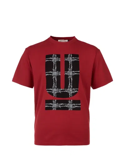 Undercover Barbed-wire-print T-shirt In Animal Print