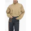 Undercover Bare Back Cotton Bomber Jacket With Cut-outs In Brown