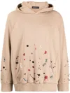 Undercover Bead-embellished Cotton Hoodie In Neutrals