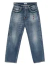 Undercover Bead-embellished Jeans In Blue