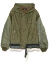 Undercover Bead Embellishment Jacket In Green