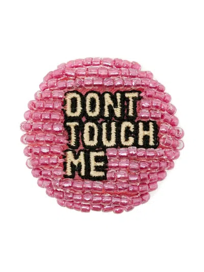Undercover Bead-embroidered Brooch In Pink