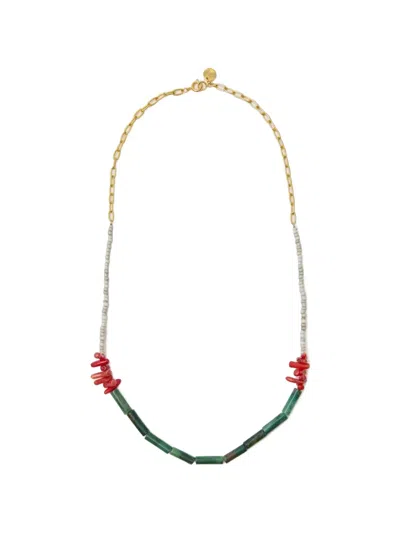 Undercover Beaded Chain Necklace In Gold