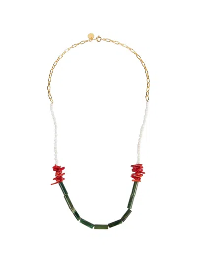 Undercover Beaded Necklace In Gold
