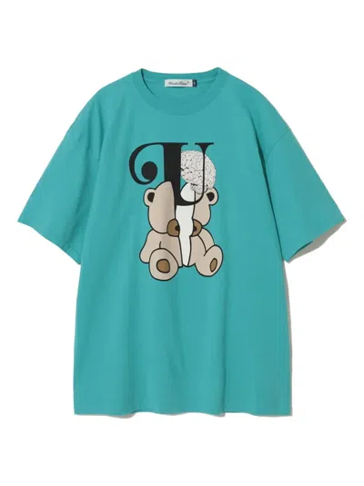 Undercover Bear-brain Graphic T-shirt In Blue