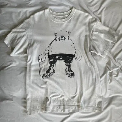 Pre-owned Undercover Bear Graffiti Tee In White