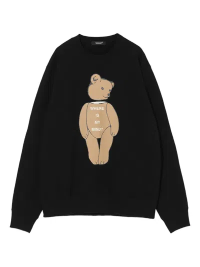 Undercover Bear Graphic Pullover In Black