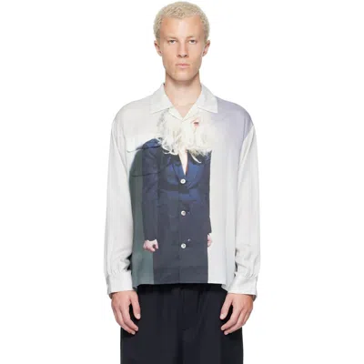 Undercover Beige Cindy Sherman Printed Shirt In Light Beige Gray