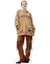 Undercover Beige Embroidered Hoodie In Beige