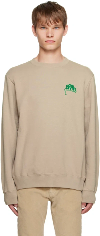 Undercover Beige Flocked Sweatshirt