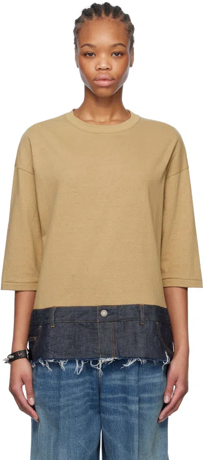 UNDERCOVER BEIGE JEANS T-SHIRT