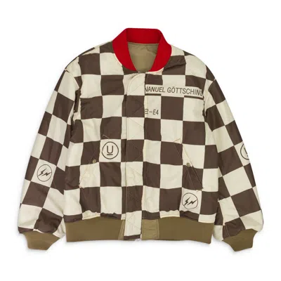 Undercover Beige Mens Woven Blouson Jacket Bomber In Multi