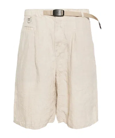 Undercover Belted Bermuda Shorts In Neutral