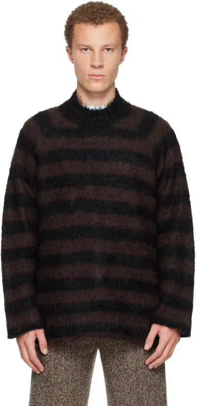 UNDERCOVER BLACK & BROWN UC2E4904-1 SWEATER