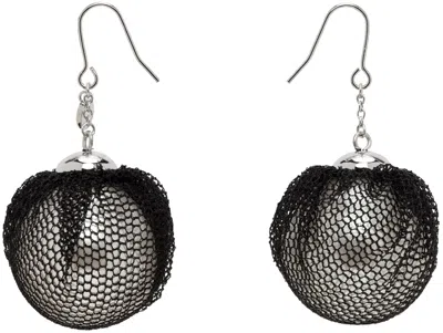 Undercover Black & Silver Uc1d1r51-1 Earrings In Black  