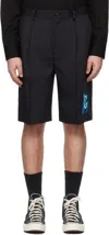 Undercover Black Appliqué Shorts In Black