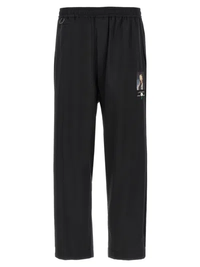 UNDERCOVER BLACK BEADED EMBROIDERY PANTS