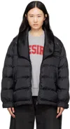 Undercover Black Contrast Down Jacket In Black