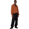 Undercover X Dickies Asymmetric-stitch Logo-patch Jacket In Orange
