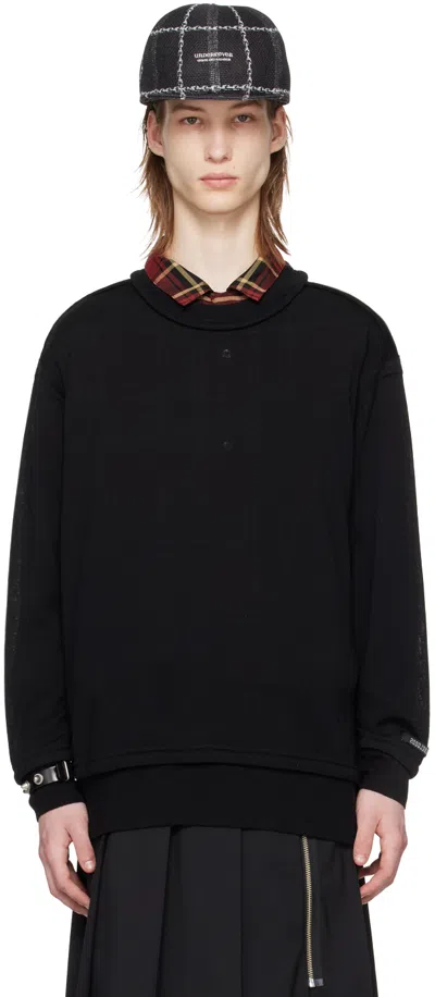 Undercover Black Exposed Seam Sweater