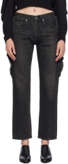 Undercover Black Frayed Edge Jeans In Black