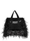 Undercover Black Fringed Handbag In Black