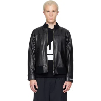 Undercover Black Leather Blouson Jacket